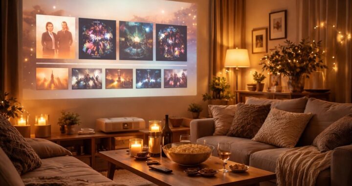 Date : ambiance cinéma et playlist projetées avec vidéoprojecteur Epson