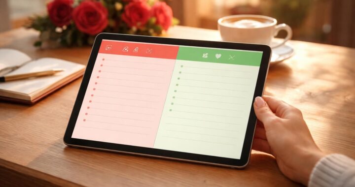 Red flags & green flags : les noter après un date sur tablette tactile