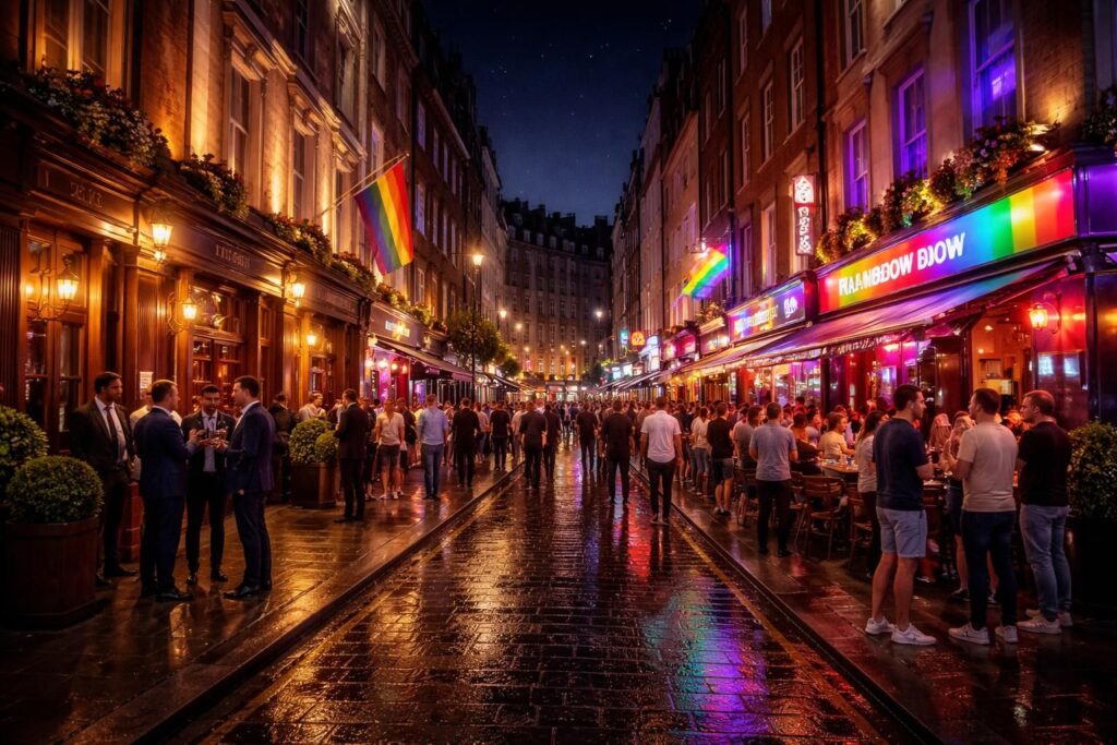 découvrez le guide ultime des bars gay à londres, alliant élégance et ambiance décontractée pour tous les goûts et toutes les envies.